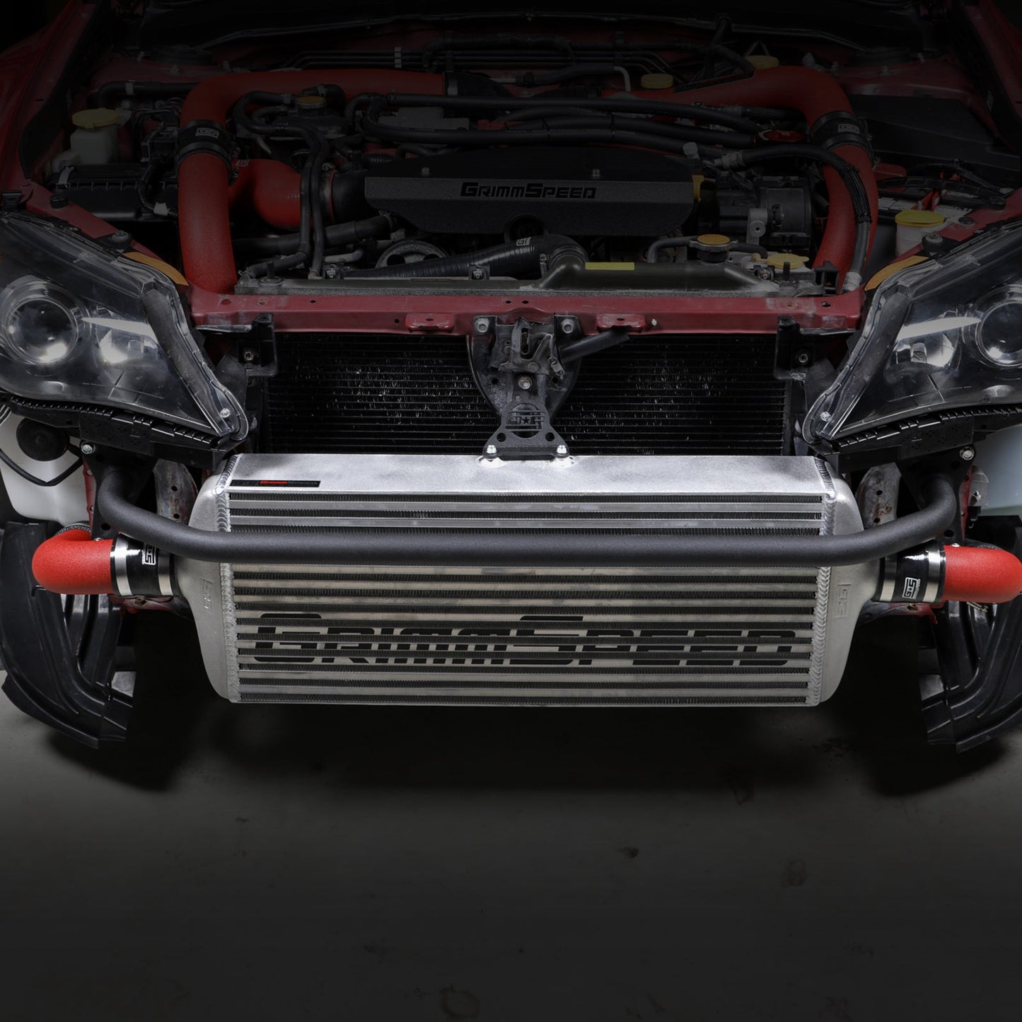 GrimmSpeed Front Mount Intercooler Bumper Bar - 2008-14 Subaru WRX/STI GRM090269