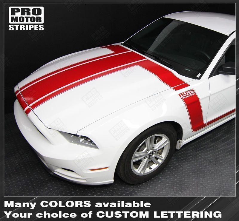 Ford Mustang 2013-2014 BOSS 302 Style Hood & Side Stripes