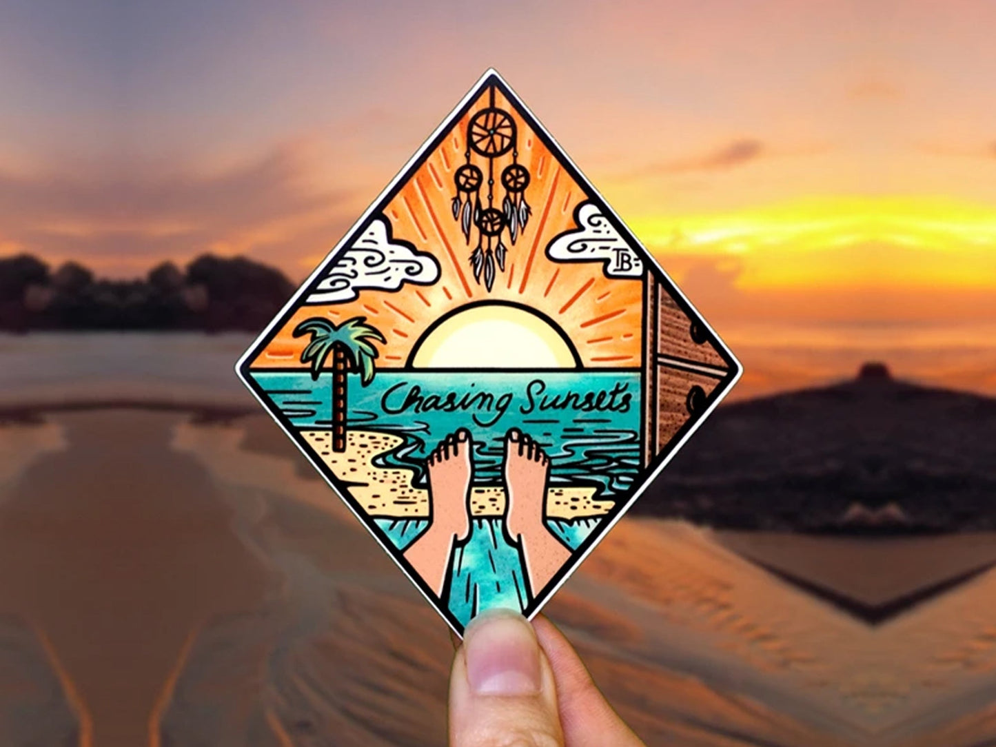 Chasing Sunsets Sticker