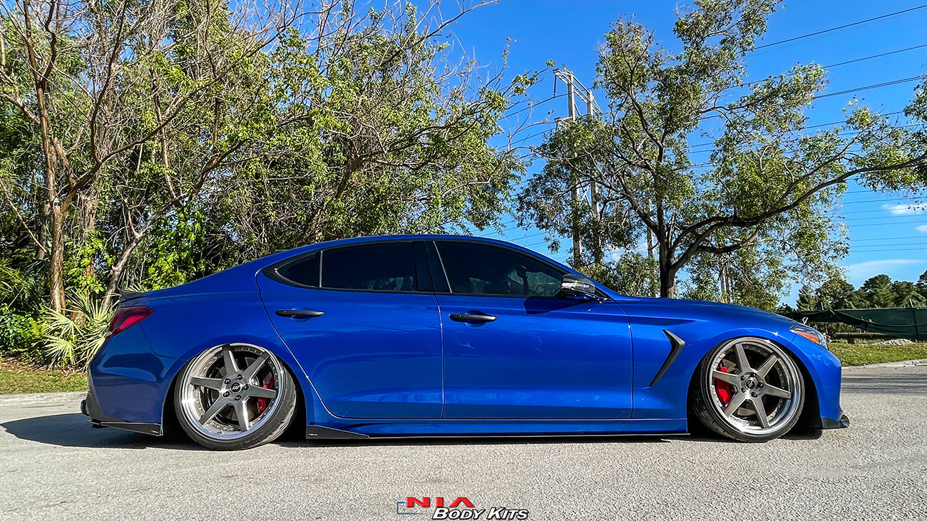 NIA Genesis G70 NIA Side Skirts Sleek Splitter 2019-2021 G70-SS-SD-NF-GB