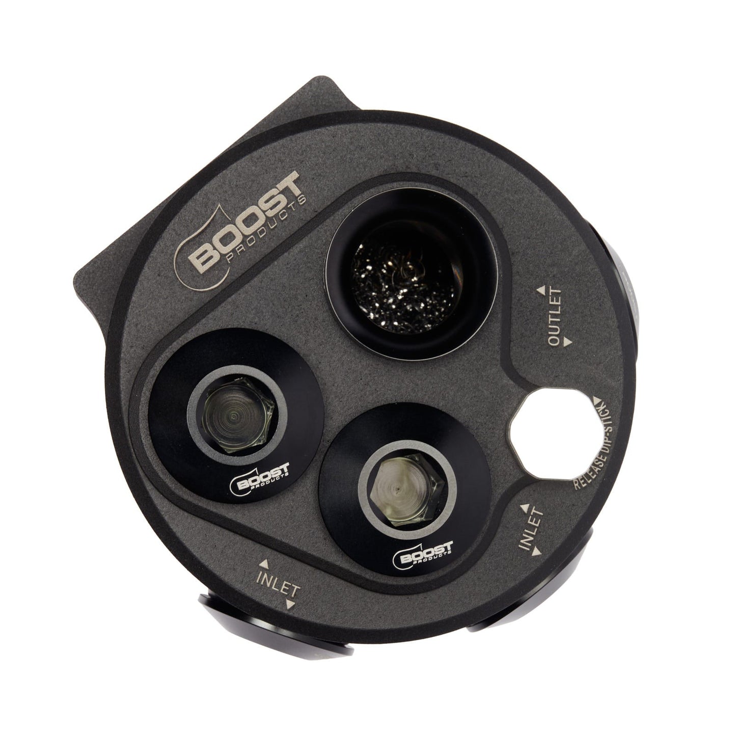 BOOST products 12 AN / Dash 12 Atmospheric Ventilation Fitting / Trumpet for Oil Catch Tank - Matte Black