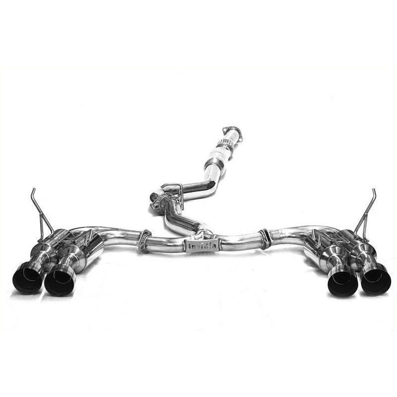 Invidia R400 Gemini Cat Back Exhaust Quad SS Tip WRX/STI 2011-2014 Sedan | HS11STIGM4SS