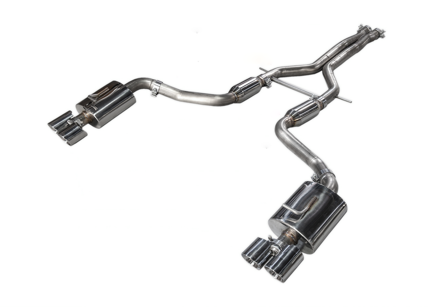 AWE Tuning Track Edition Exhaust for 970 Panamera 2/4 (2011-2013) - With Chrome Silver Tips 3020-42032