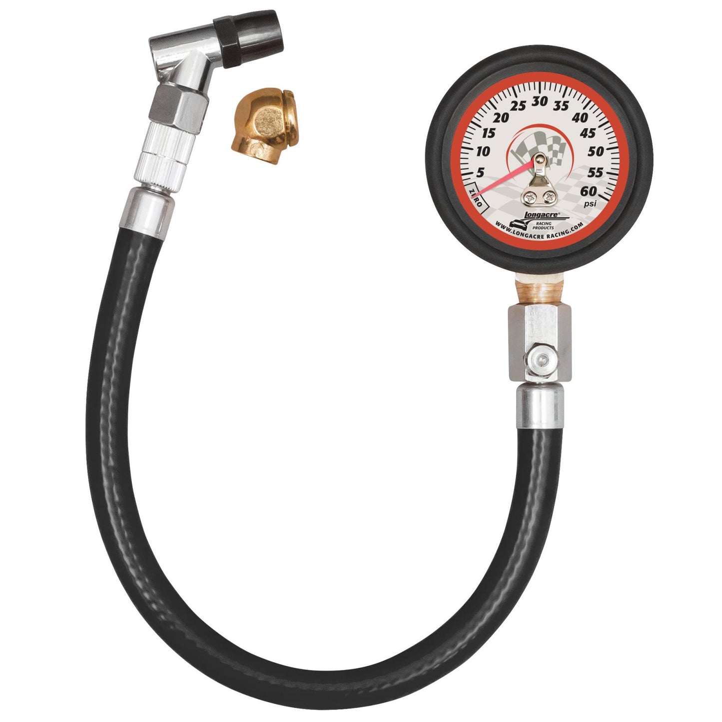 Longacre Basic 2" Tire Gauge 0-60 PSI by 1 lb. 52-52004