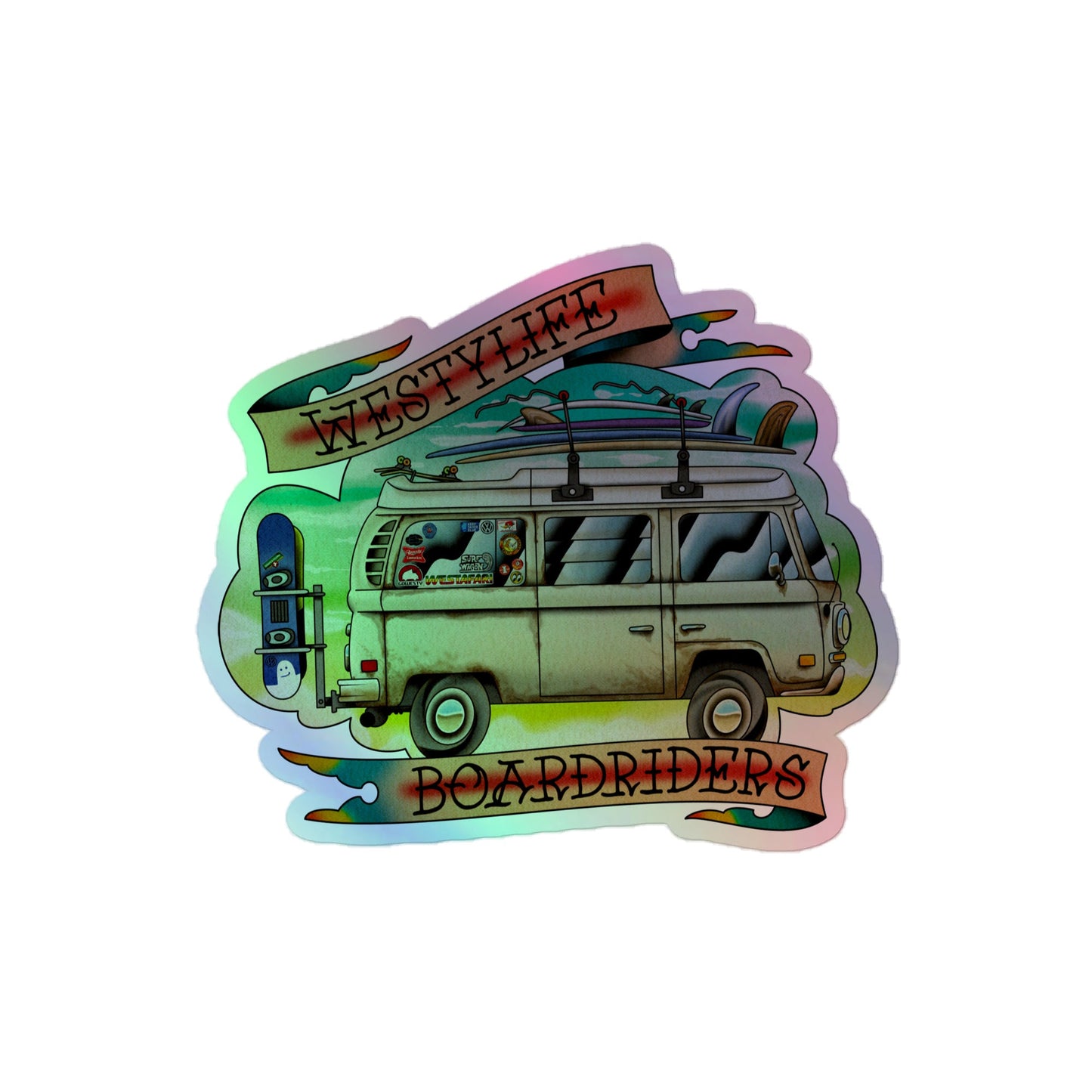 Westy Life Boardriders Holographic Sticker