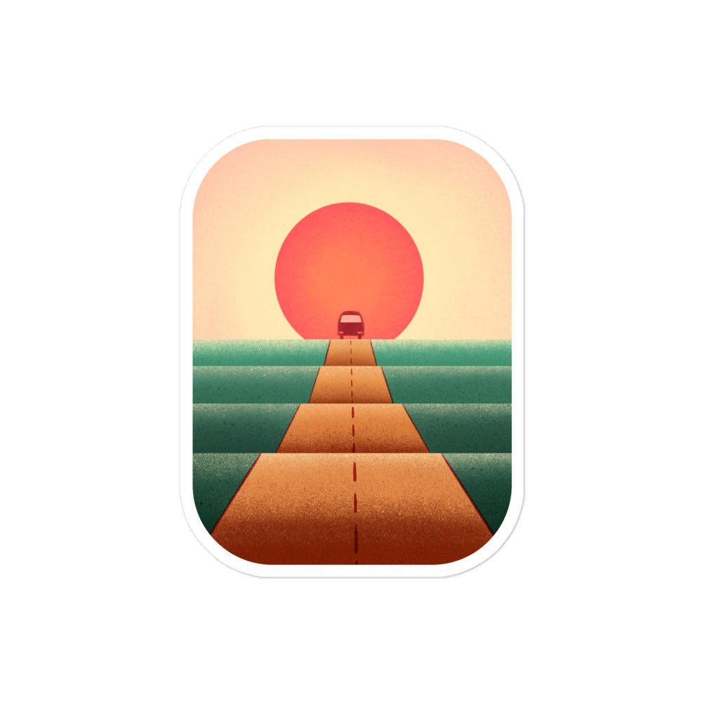 Sunset Road Sticker