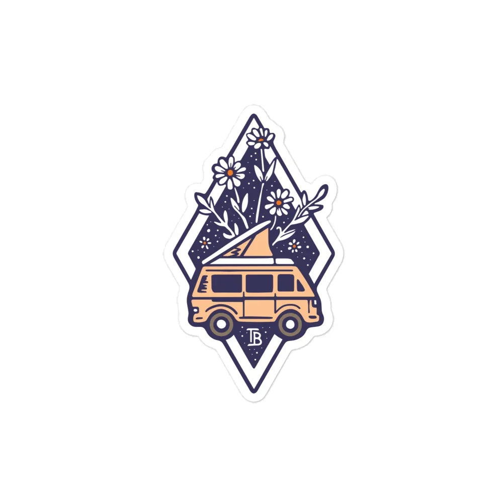 Bloom Peach Van Sticker