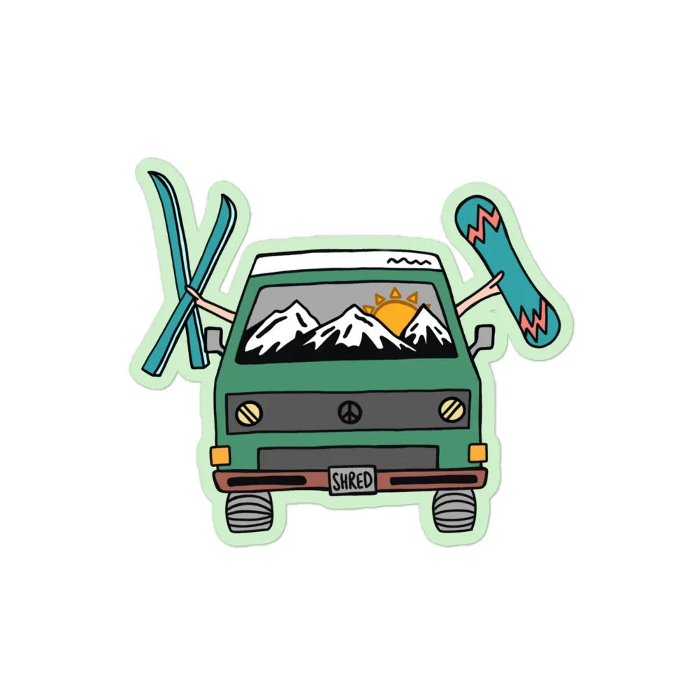 Shred Van Sticker