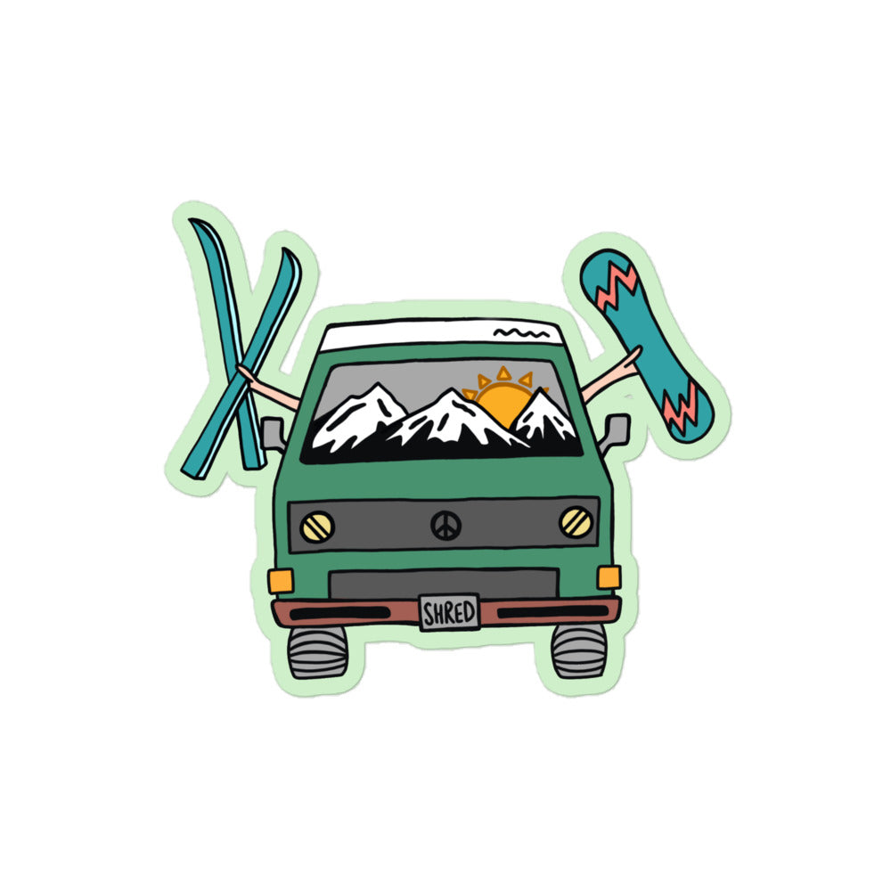 Shred Van Sticker