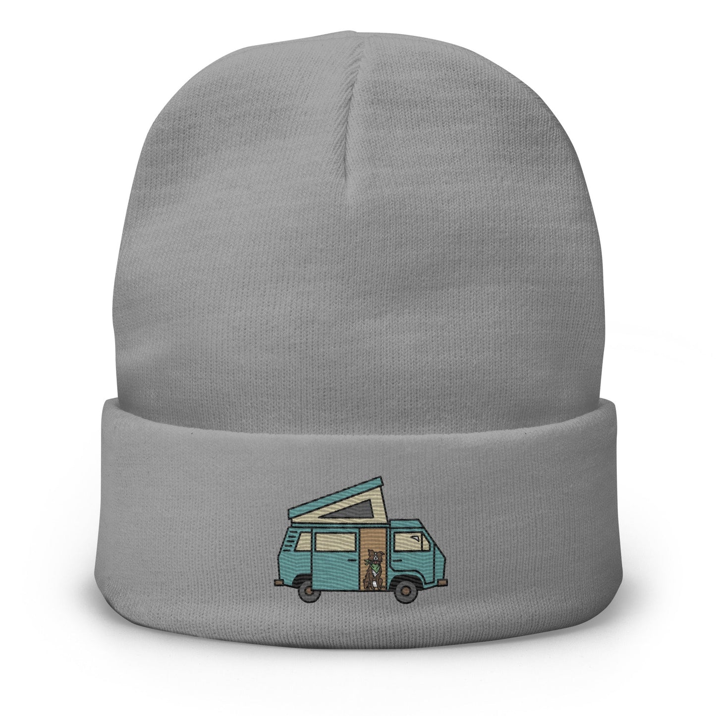 Dog in Van Embroidered Beanie