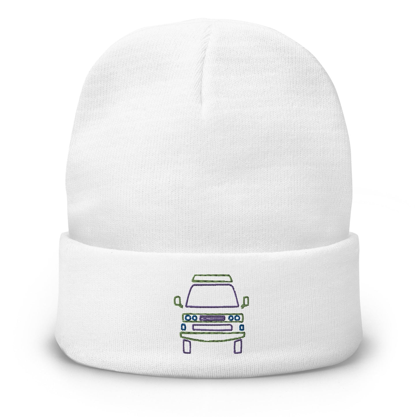 Friendly Face Embroidered Beanie