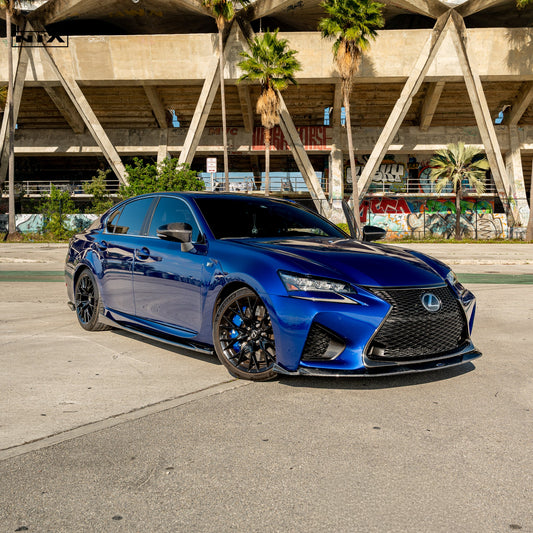 Lexus GS-F NIA Full lip Body Kit 6pcs (Front Splitter, Side Skirt Rockers, Rear apron spats, Diffuser Bumper Extension) 2016-2020 in ABS