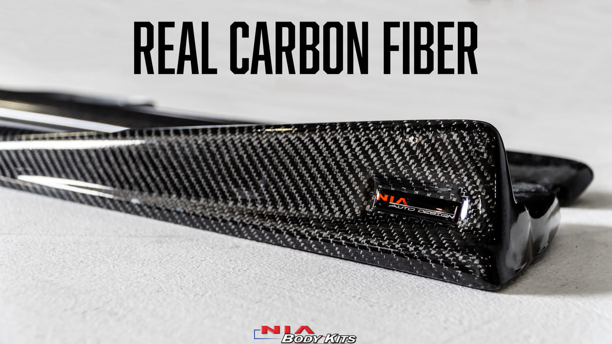 NIA Lexus RC NIA Carbon Fiber Side Skirt Splitter Lip (2015-18) RC15-SD-CF.