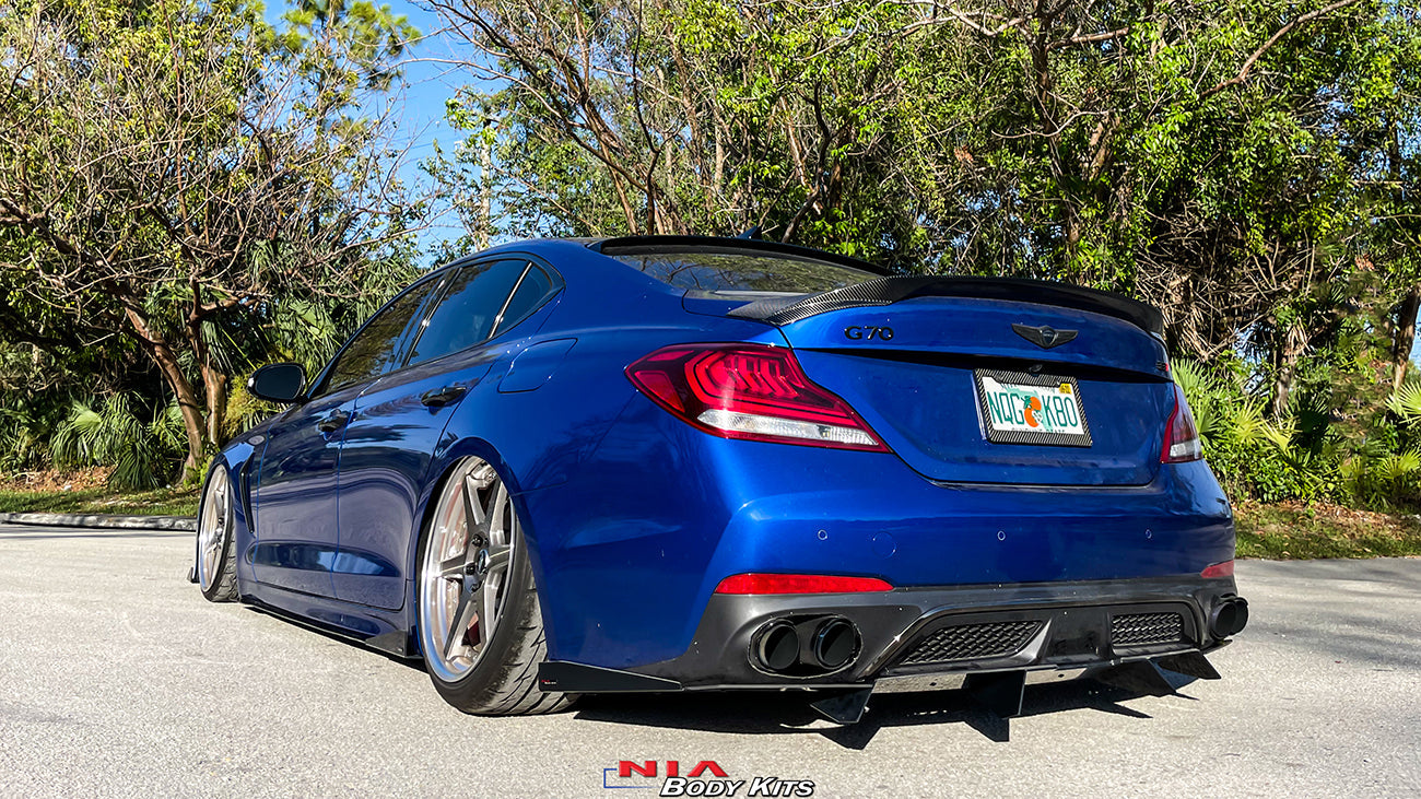 NIA Genesis G70 NIA Sleek Rear Diffuser 2019-2021 G70-SS-RD-NF-GB