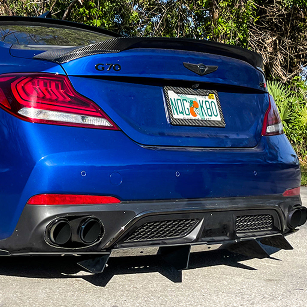 NIA Genesis G70 NIA Full Sleek Splitter lip Kit with Diffuser 2019-2021 G70-SS-FK+RD-NF-GB