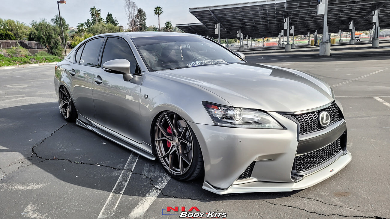 Lexus GS F-Sport NIA Full lip Body Kit 5pcs (Front Splitter, Side Skirt Rockers, Rear apron spats) 2012-2015 in ABS