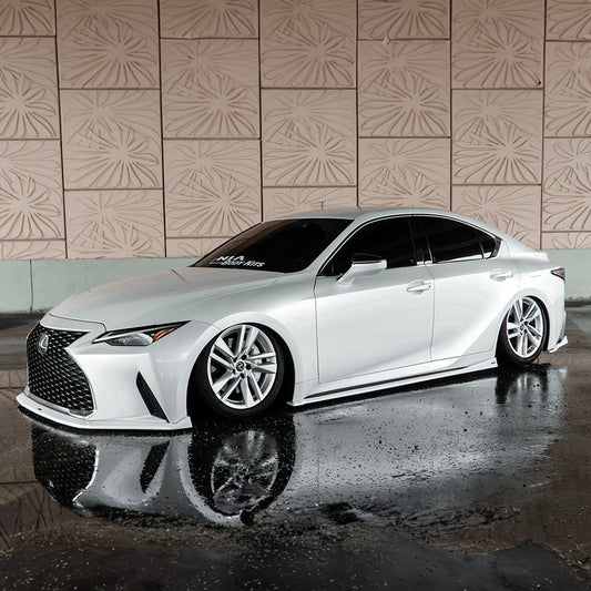Lexus IS Base Model NIA full splitter lip bodykit 5pcs (front lip, side skirts, rear apron spats) 2021-2025 in ABS or Carbon Fiber