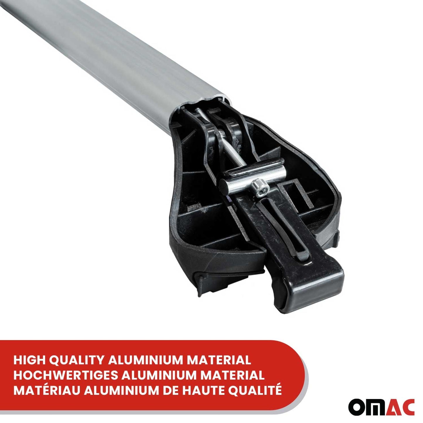 39"-51" Adjustable Roof Rack Cross Bars fits Flush Rail Aluminium Silver 2x