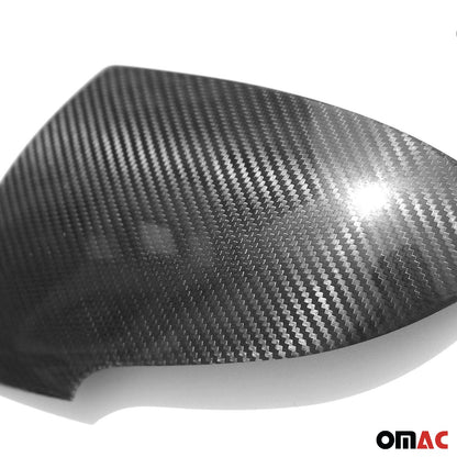 OMAC Side Mirror Cover Caps Fits Kia Sportage 2011-2014 Carbon Fiber Black 2 Pcs 4016111C