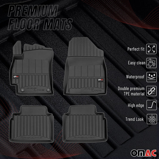 2021-2025 Hyundai Elantra Premium Floor Mats Liners Full Set All Weather Heavy Duty
