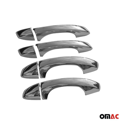OMAC Car Door Handle Cover Protector for VW Golf Mk7 2015-2021 Steel Chrome 8 Pcs 7515041