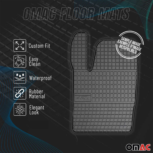 2004-2010 VW Touareg Floor Mats Liners Full Set All Weather Rubber Black