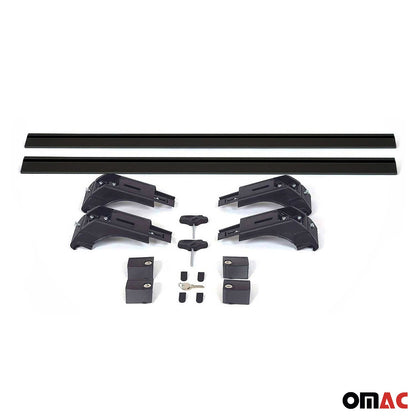 OMAC Roof Rack Cross Bars Aluminum for Audi Q7 2007-2015 Black 2Pcs 1109923B