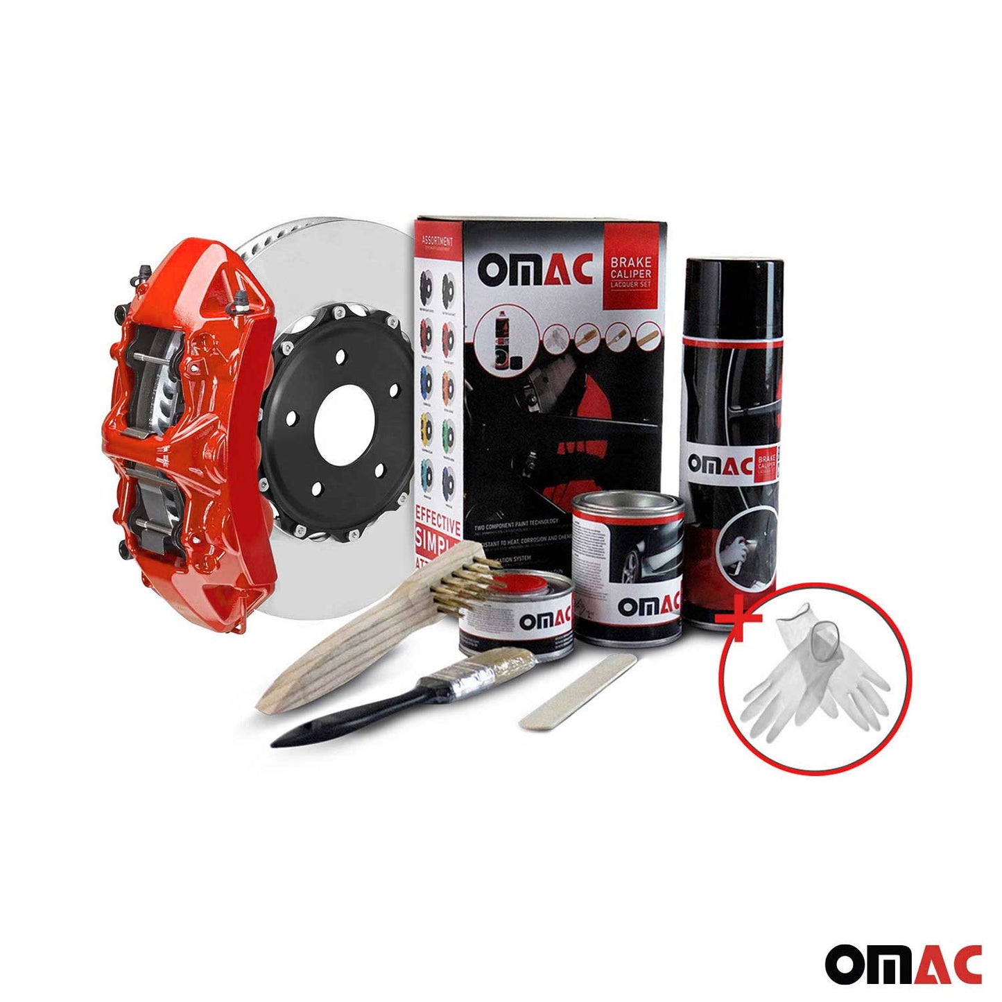OMAC Brake Caliper Epoxy Based Car Paint Kit¬†Texas Red Glossy High-Temp 96AA1012