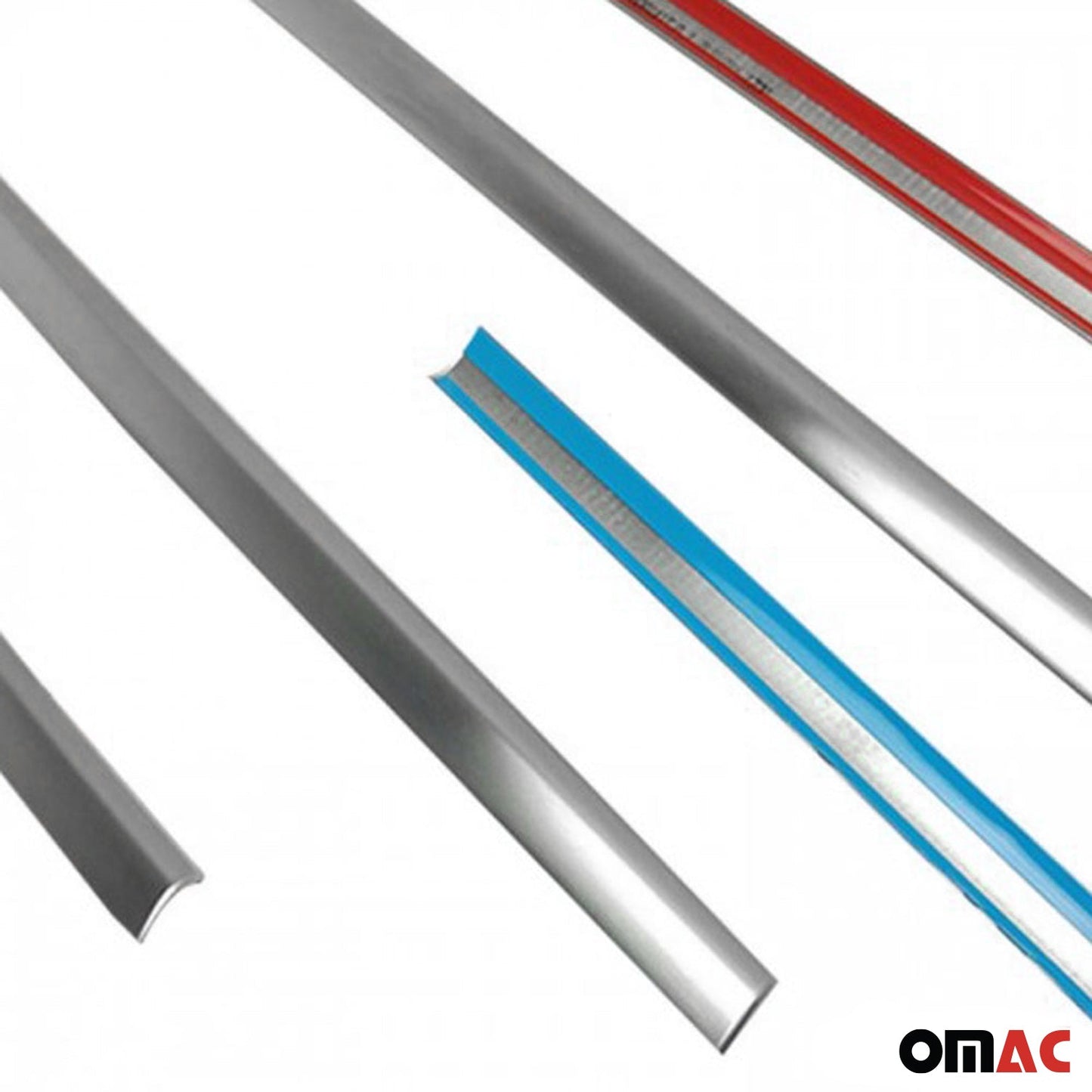 2015-2024 Jeep Renegade Window Molding Trim Streamer Brushed Steel Silver 6x