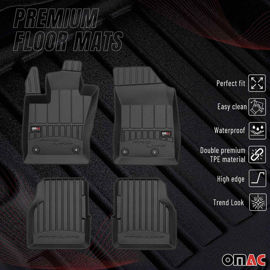 2017-2025 Jeep Compass Premium Floor Mats Liners Full Set All Weather Heavy Duty