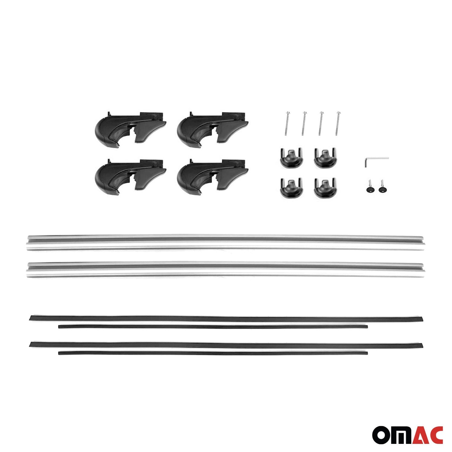 OMAC Roof Rack Cross Bars Luggage Carrier Black Set for BMW X3 2003-2010 12079696929LB