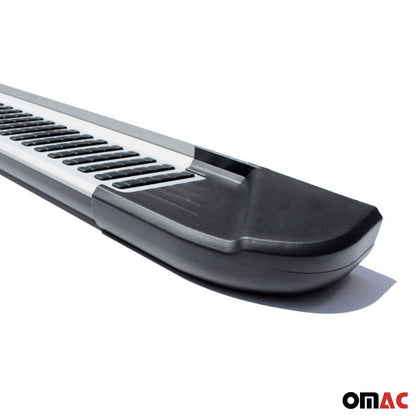 OMAC Side Step Nerf Bars Running Boards for Dodge Nitro 2007-2012 Black Silver 2Pcs 2401985