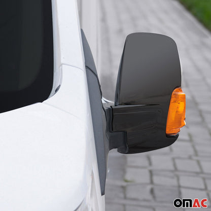 OMAC Side Mirror Cover Caps Fits Ford Transit 2015-2024 Dark 2 Pcs 2626111B