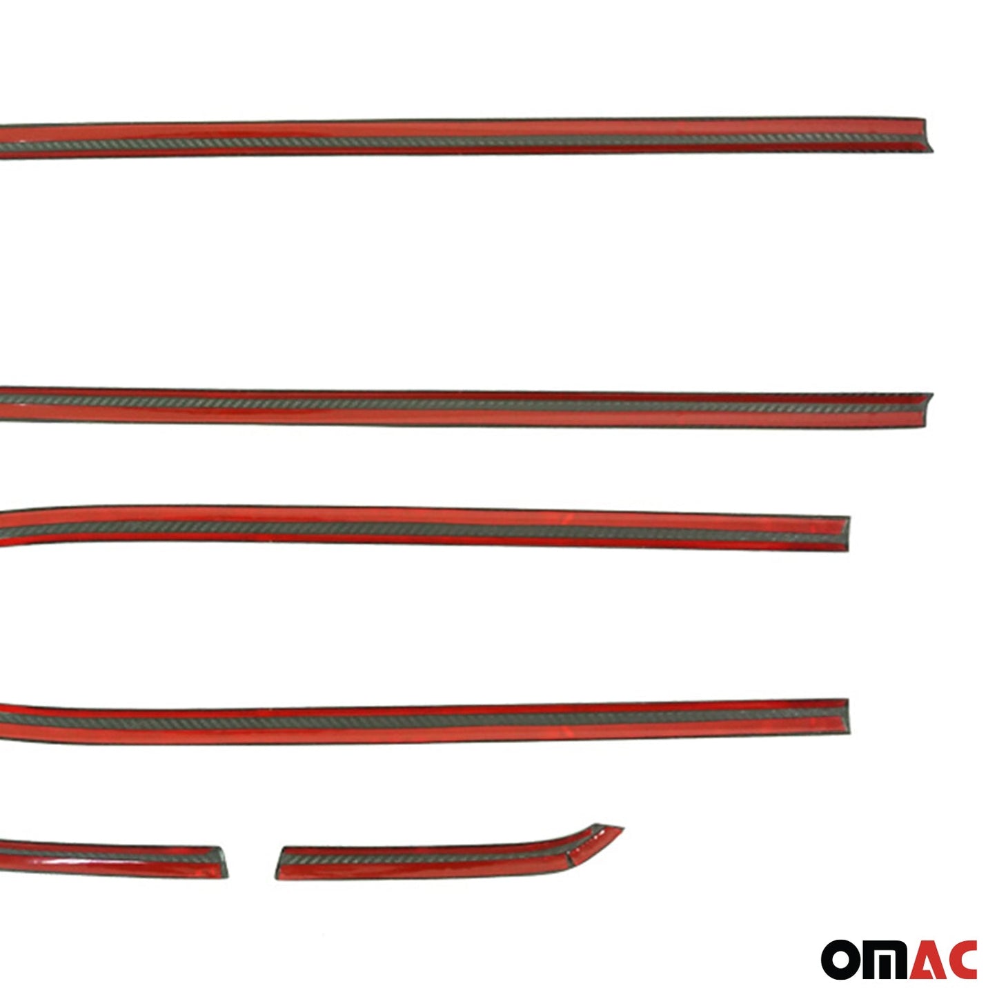 2015-2024 Jeep Renegade Window Molding Trim Streamer Carbon Fiber Black 6Pcs