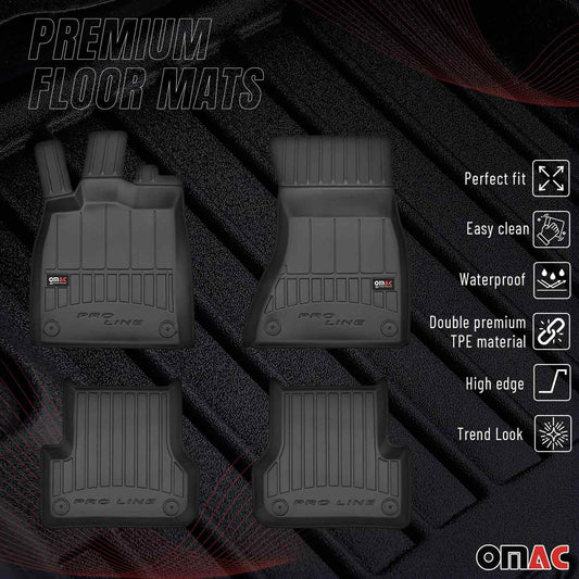 2012-2018 Audi A6 Sedan Allroad Premium Floor Mats Liners Full Set All Weather Heavy Duty