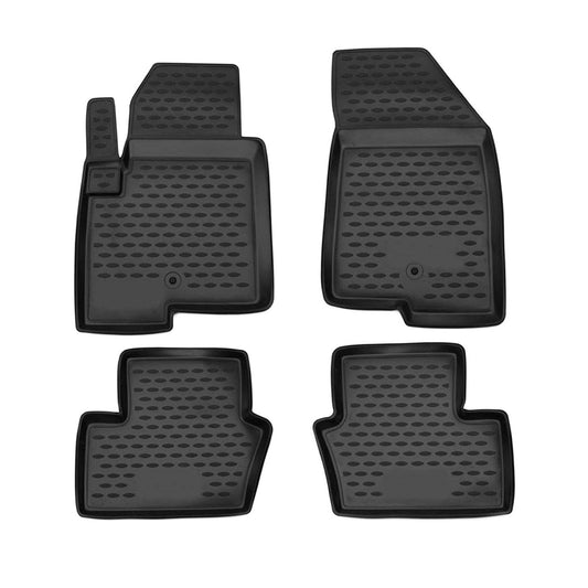 OMAC Floor Mats Liner for Jeep Compass 2011-2016 Black TPE All-Weather 4 Pcs 1703444