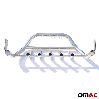 OMAC Bull Bar Push Front Bumper Grille for Nissan Pathfinder 2005-2012 Silver 1 Pc 5006OK101