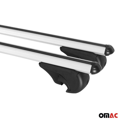 OMAC Lockable Roof Rack Cross Bars Luggage Carrier for Audi A4 Wagon 2006-2008 Gray 11049696929M