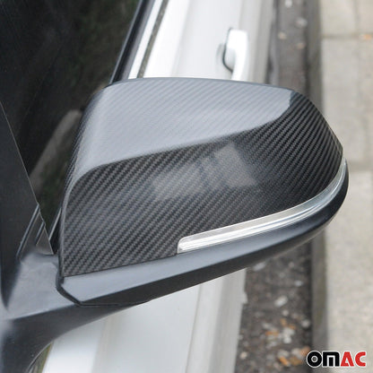 OMAC Fits BMW 2 Series F22 2014-2018 Genuine Carbon Fiber Side Mirror Cover Cap 2 Pcs 1204111C