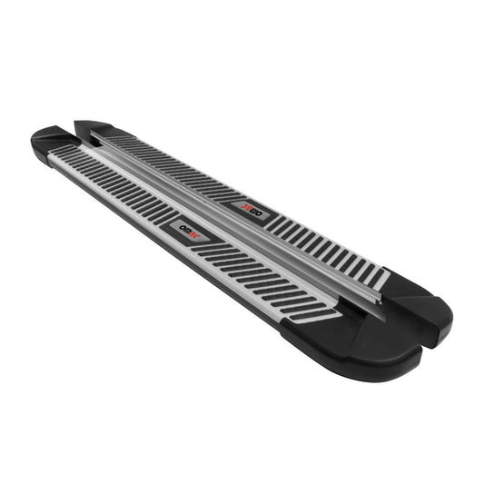 OMAC Side Steps Running Boards for Nissan Frontier 2005-2021 Crew Cab Black Gray 5003985