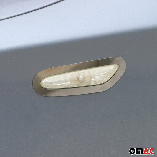 2008-2013 BMW 1 Series E82 Coupe Side Indicator Signal Trim Cover Stainless Steel 2Pcs