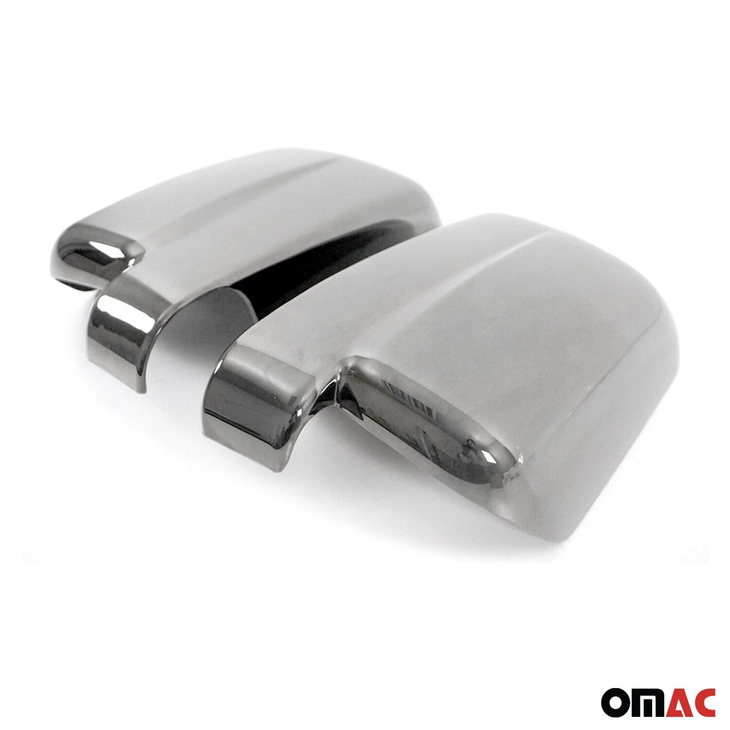 OMAC Side Mirror Cover Caps Fits Ford Transit Connect 2010-2013 Chrome Silver 2 Pcs 2622111