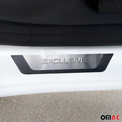 OMAC Entry Guard Door Sill Cover Protector S. Steel Trim (Exclusive Text Embossed) 9696091FX