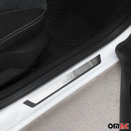 OMAC Door Sill Scuff Plate Scratch Protector for VW Tiguan 2009-2017 Sport Steel 4x 75149696091FS