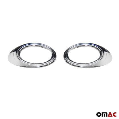 OMAC Fog Light Lamp Bezel Cover for Ford Transit Connect 2010-2013 Silver 2 Pcs 2622103