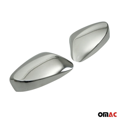 OMAC Side Mirror Cover Caps Fits Hyundai Veloster 2012-2017 Steel Silver 2 Pcs 3214111