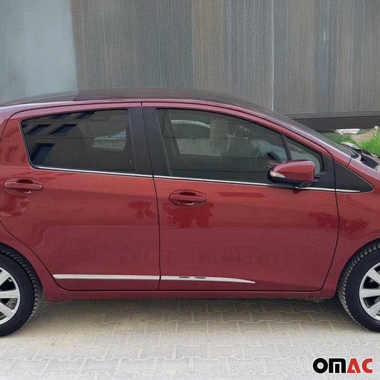 2013-2020 Toyota Yaris Window Molding Trim Streamer Stainless Steel Silver 4 Pcs