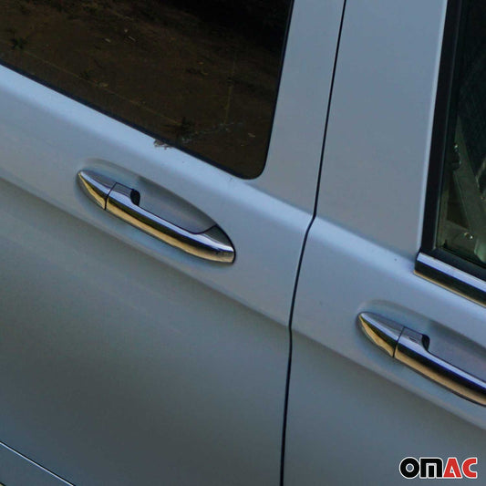 2016-2024 Mercedes Metris Car Door Handle Cover Protector Keyless Stainless Steel 8x