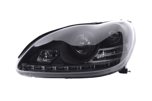 Mercedes Benz S-Class (220) Black LED Headlights with Daytime Running Lights (1998 - 2005)