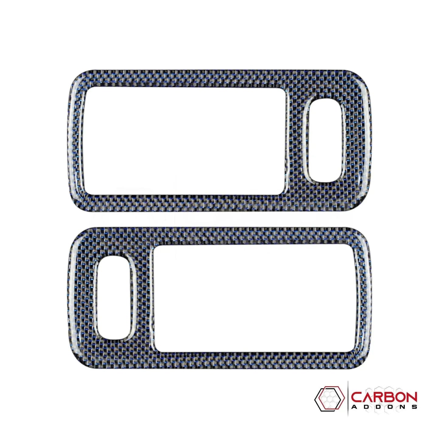 Reflective Carbon Fiber Door Handle Trim Overlay For Mustang 2010-2014